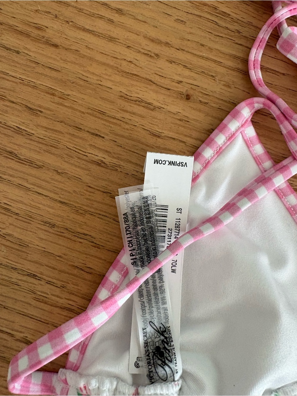 Pink Floral String Bikini Set - Picture 3 of 3